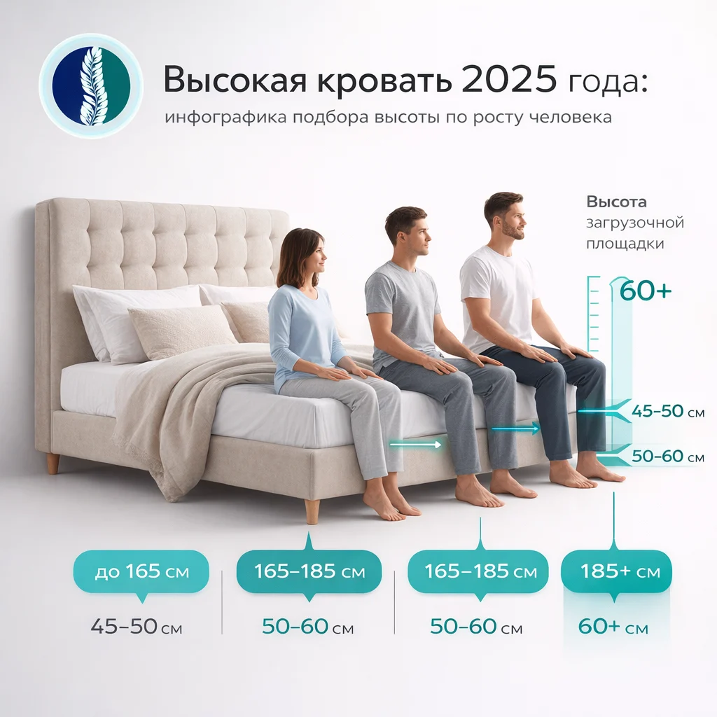 Как подобрать высоту кровати под рост и вес — рекомендации для комфорта и здоровья суставов