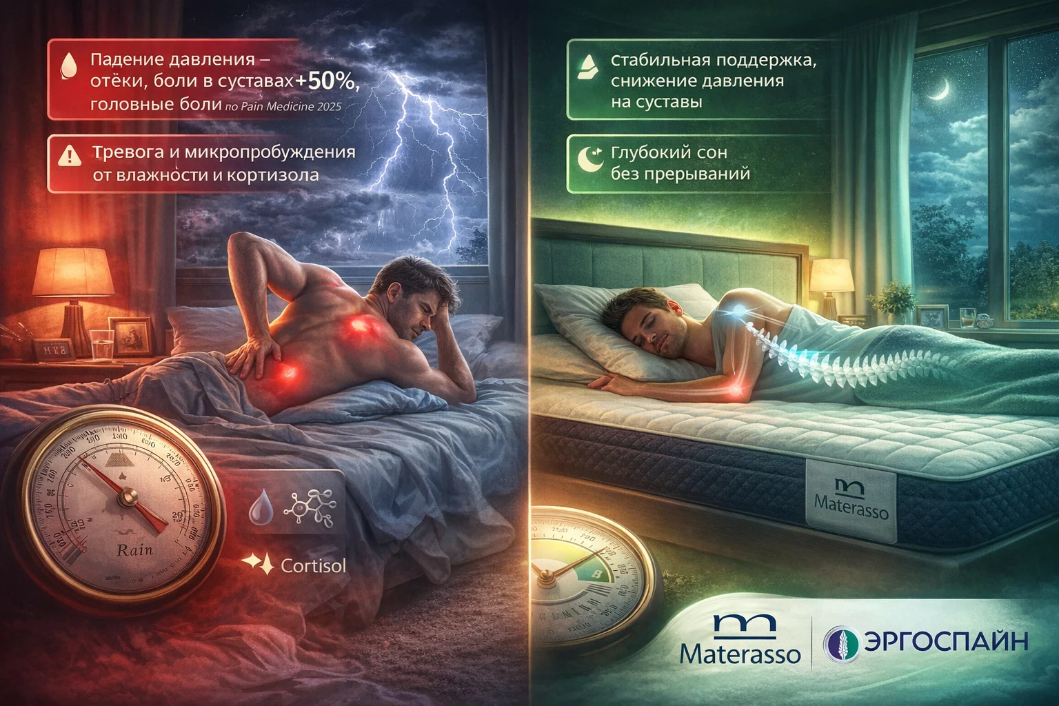 Атмосферное давление влияет на сон — дискомфорт перед грозой