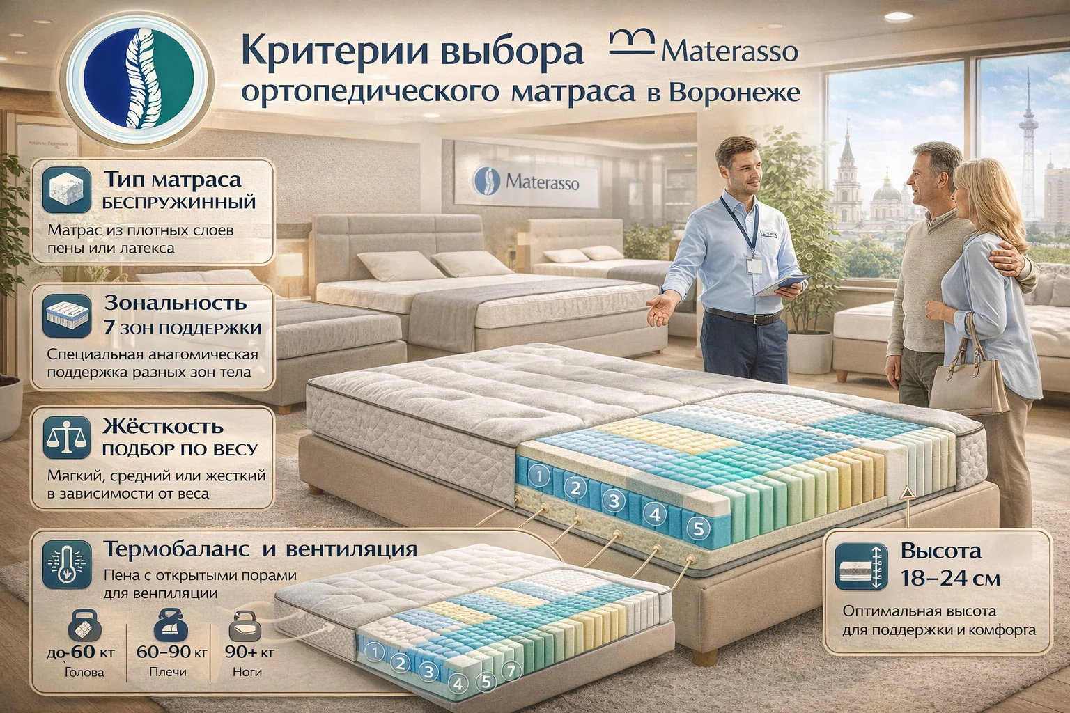 Критерии выбора матраса в Воронеже