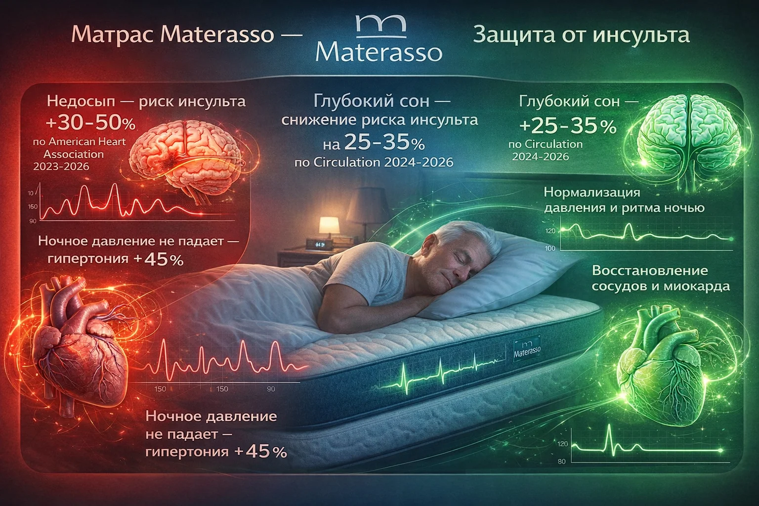 Materasso — защита от инсульта через сон