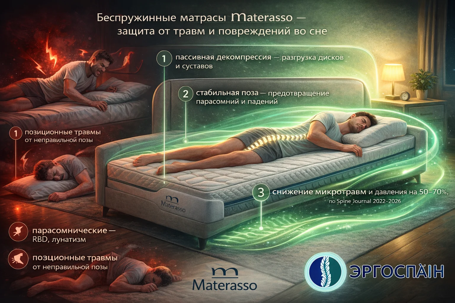 Materasso — защита от травм во сне
