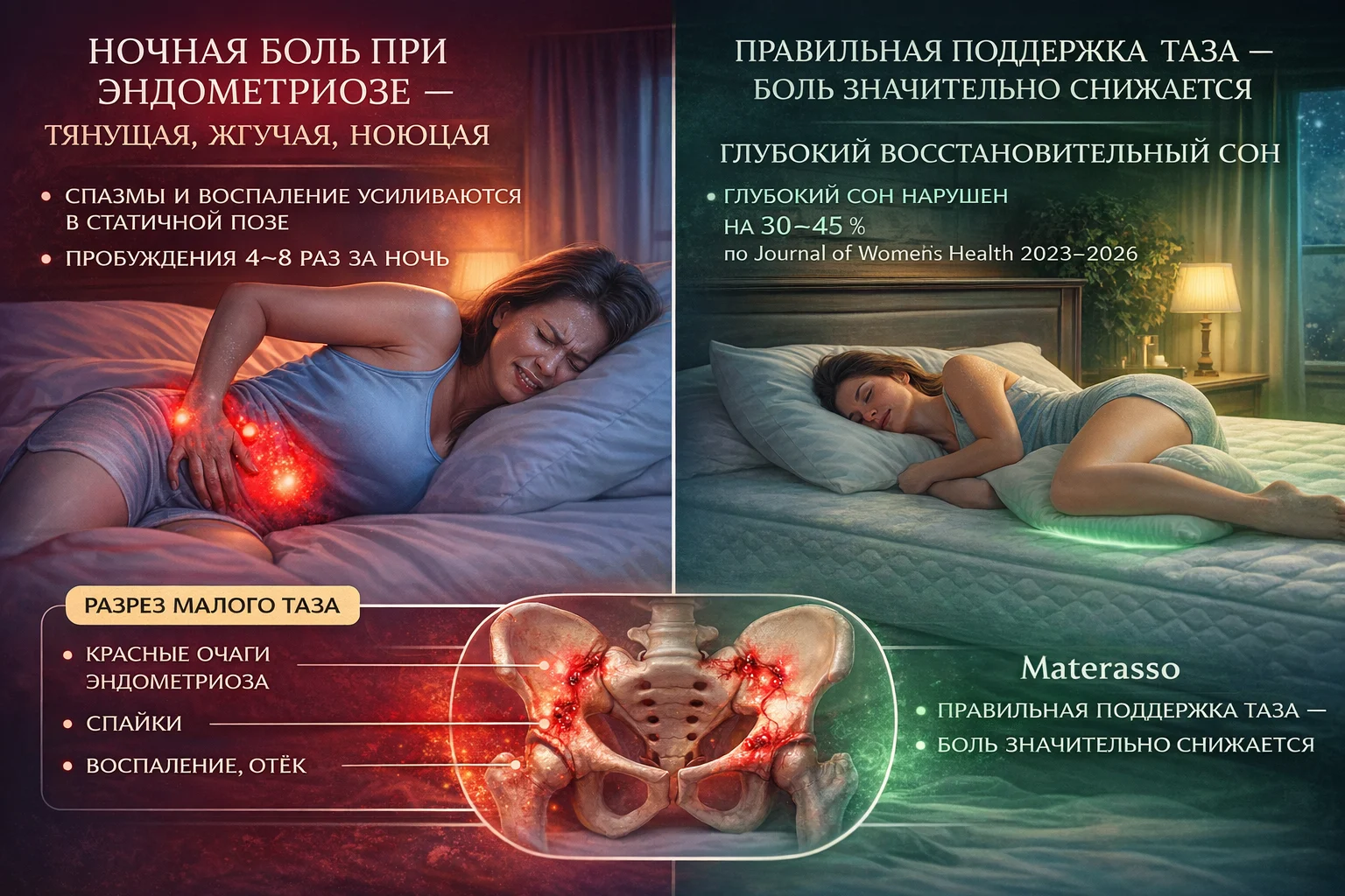 Ночная боль при эндометриозе