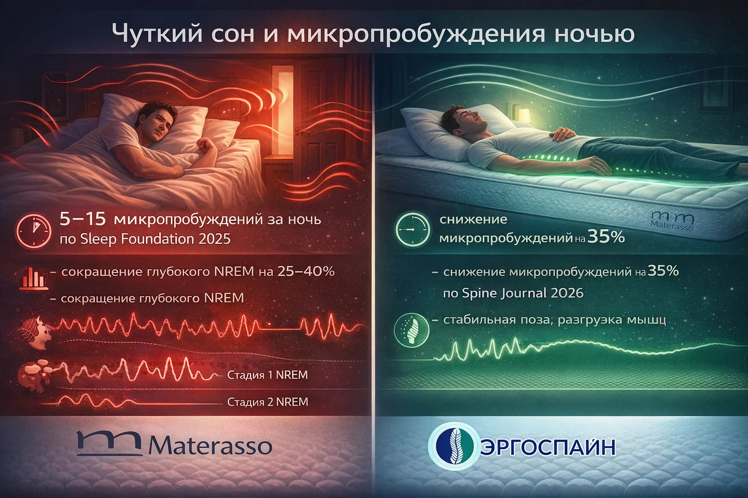 Проблема чуткого сна — микропробуждения ночью