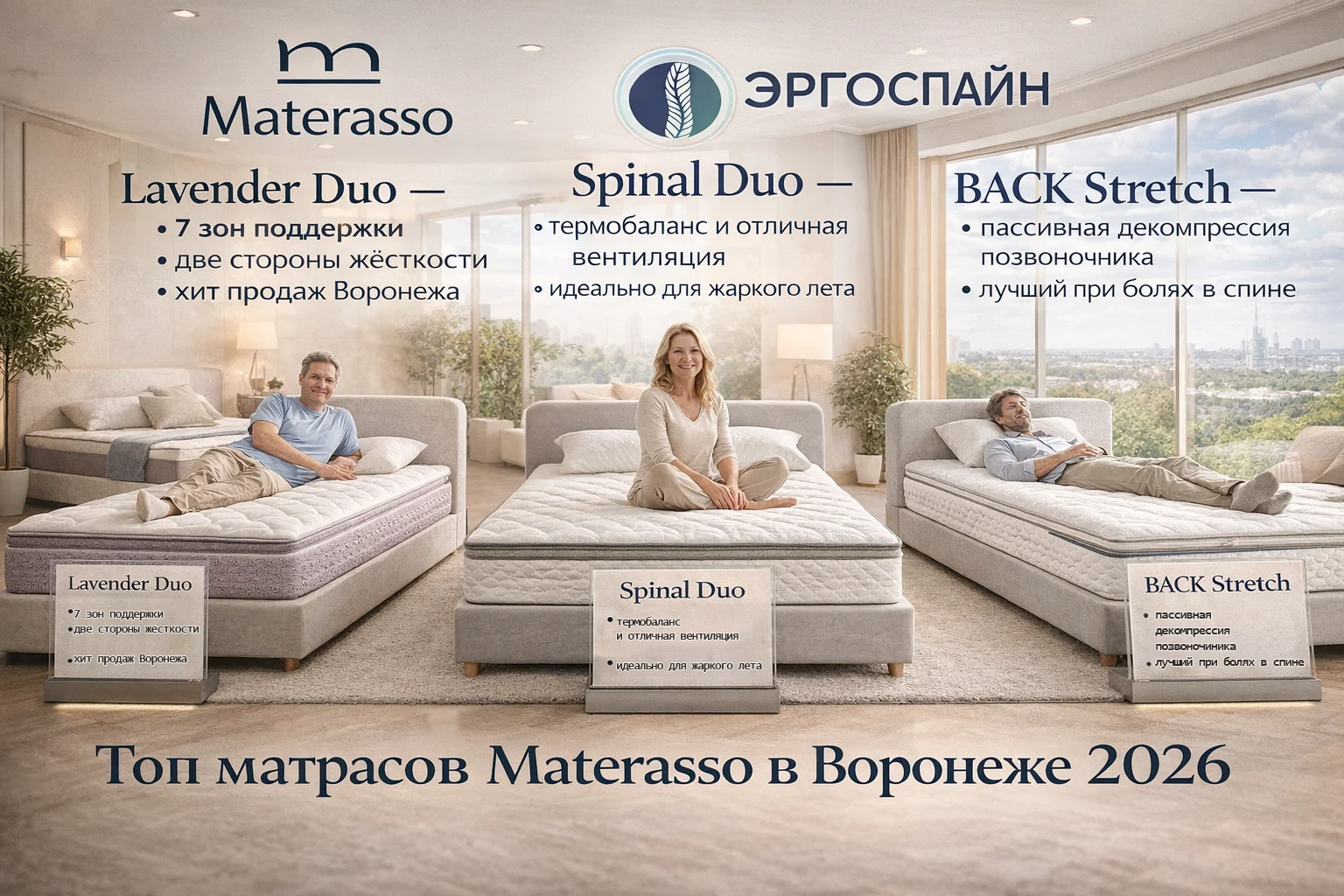 Топ матрасов Materasso в Воронеже 2026