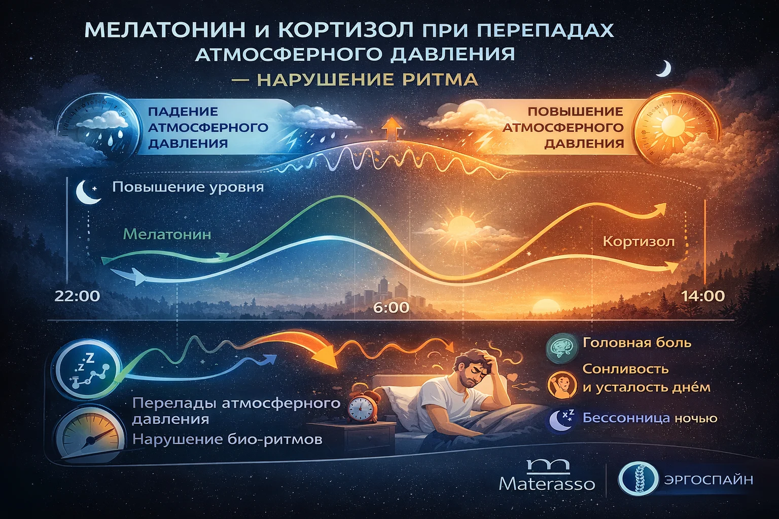 Как дышащий матрас снижает симпатический тонус в барические ночи Дышащий матрас при перепадах давления — терморегуляция и симпатический тонус